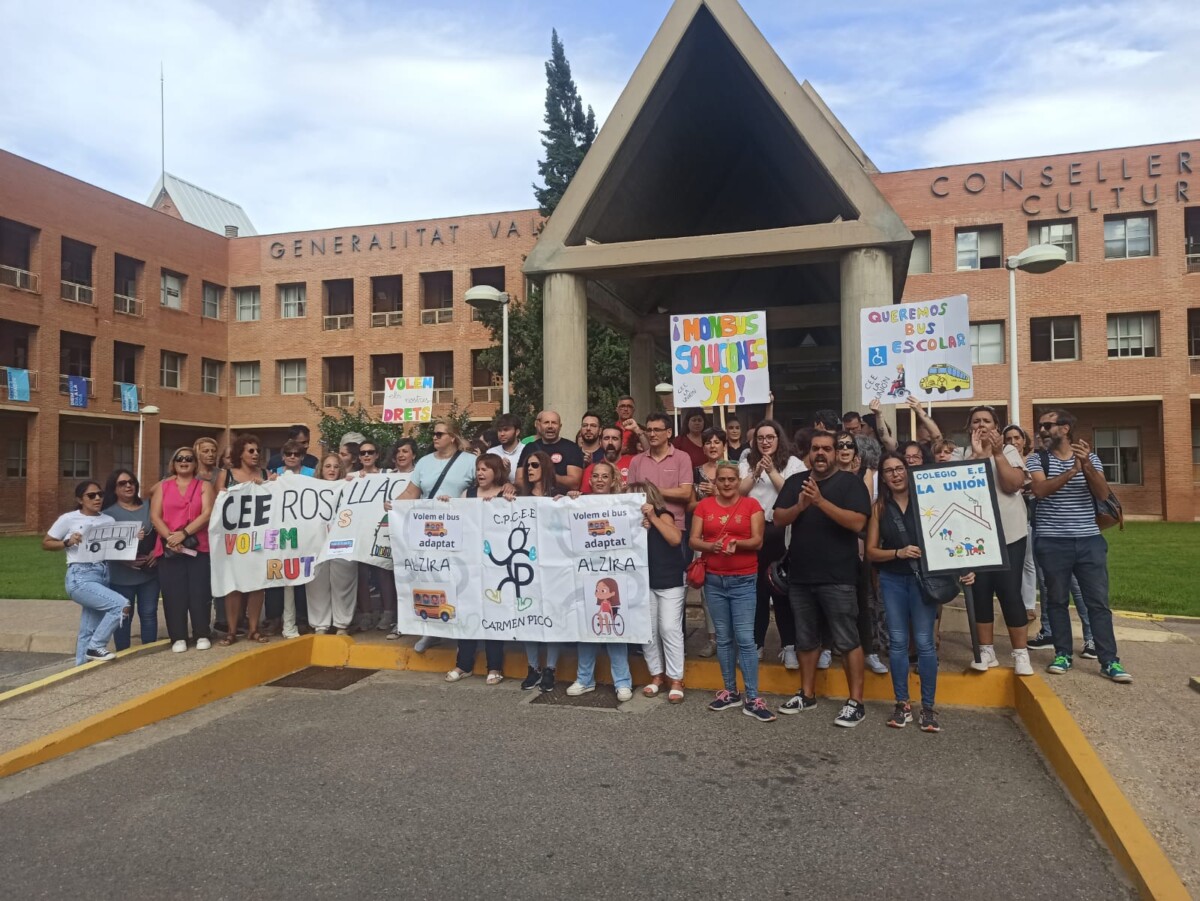 concentración conselleria de educación ampa transporte escolar